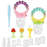 Vicloon Fruchtsauger Baby, 7 Stück Fresh Fruit Schnuller, Baby Food Feeder mit...