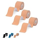 Kinesiologie Tapes vorgeschnitten | 60 Streifen Kinesiologie Tape (25cm x 5cm) | Kinesio...