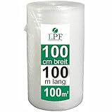 dieLUFTPOLSTERFOLIE Luftpolsterfolie 100cm x 100m Verpackungsfolie Luftpolster...