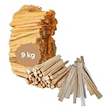 Landree Premium Anfeuerholz und Anzündholz, 9 kg (3 Netze a 3 kg), Nadelholz, trockenes...