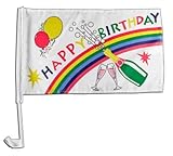 Flaggenfritze Autofahne Autoflagge Happy Birthday - 30 x 40 cm