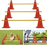 Agility Ausrüstungs Set für Hunde,Steckhürdenset für Koordinationstraining,Hürden Set...