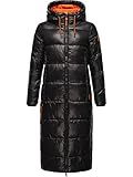 Navahoo Damen Warmer Winter Steppmantel mit Kapuze Schmuseengel Black Gr. XL