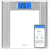 Vitafit 250kg Digitale Personenwaagen Waage mit Gewicht und BMI, Smarte Körperwaage mit...