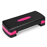 DREAMADE Aerobic Fitness Stepper, 2 stufige Steppbank von 10cm & 15cm, Stepboard...