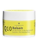 Q10 Balsam (150ml) mit Bio-Nachtkerzenöl und Bio-Arganöl, Q10 Creme Gesicht...