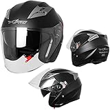 A-PRO SRL Motorradhelm Helm Sturzhelm Jethelm Roller Innensonnenblende Visier...