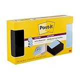 Post-it Notizspender, modernes Schwarz, Packung enth lt Spender und 3 Super Sticky Pop-Up...