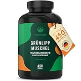 Grünlippmuschel - 450 Kapseln - 50% mehr Inhalt - Hochdosiert: 2000mg pro Tagesdosis -...