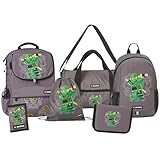 SKANDO BAGS LEGO NINJAGO Schulranzen-Set - 6-teiliges Komplettpaket. Geräumiger...