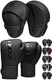 RDX Boxhandschuhe und Pratzen Set, Kampfsport Handpratzen, Muay Thai Boxpratzen Mitts, MMA...