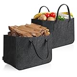 COM-FOUR® 2x Filz-Tasche xxl für den Einkauf, Zeitungen, Papier, Spielzeug,...