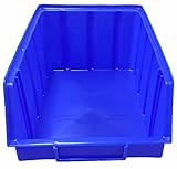 15 Stück Stapelboxen – blau – Größe 4 (222 x 340 x 157 mm) stapelbar | Regalbox |...