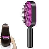 LUFEIS Selbstreinigende Haarbürste, Haarbürste Ohne Ziepen, Self Cleaning Hair Brush...