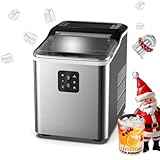 Eiswürfelmaschine 14KG, 6 Min Produktionszeit, Selbstreinigende Ice Maker, 2...