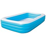 Bestway Family Pool Deluxe, aufblasbares Kinder-Planschbecken 305 x 183 x 56 cm