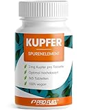 Kupfer Tabletten 365x mit 2 mg Kupfer aus hochwertigem Kupfer-Bisglycinat - optimal...