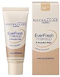 Maybelline New York Make Up, EverFresh Makeup, Langanhaltende Foundation, Nr. 30 Sand, 30...