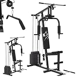 ArtSport Kraftstation ProfiGym 2000 mit Latzug- & Butterflystange, Seilzug &...