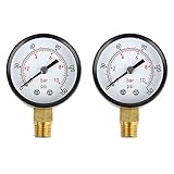 2-Sätze Y50 0-10 Bar oder 0 bis 150 psi Manometer Seitenanschluss Gewinde 1/4'...