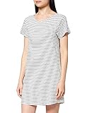 Skiny Damen Sleep & Dream Sleepshirt Kurzarm Nachthemd, Mehrfarbig (Ivory Stripe...