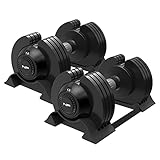 Newpower Fitness 10kgx2 Verstellbare Hanteln Set，Einstellbare Platzsparende Hanteln 5...