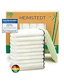 HEIMSTEDT® Bambus Tücher Weiß (10er Pack) - nachhaltige Bambus Putztücher...