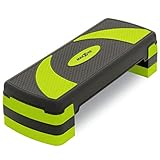 MAXXIVA® Stepper Aerobic-Fitness-Steppbrett mit Antirutsch-Matte 67 x 27 x 10/15/20 cm...