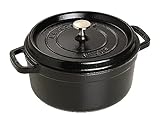 STAUB Gusseisen Bräter/Cocotte, Rund 24 cm, 3,8 L, Aromaregen Funktion, Für alle...