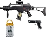 G8DS Set: HK Heckler & Koch G36 C AEG ELEKTRISCH Softair Gewehr + Softair Pistole Beretta...