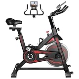 Heimtrainer Fahrrad, 10kg Schwungrad, Bis150kg Belastbar, Sitz & Widerstand Einstellbar,...