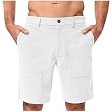 Dmmtot Herren Cargoshorts aus Cordstoff, elegante kurze Hose für formelle Arbeit,...