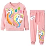 Baogaier Kinder Sportbekleidung Mädchen Trainingsanzug Jogginganzug Sport Set Rosa...