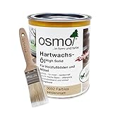 Osmo Hartwachs-Öl Original 3032 0,75 l farblos seidenmatt für innen + Flächenstreicher...