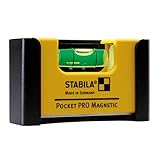 STABILA Mini-Wasserwaage Pocket PRO Magnetic mit Gürtel-Clip, 7 cm, starker...