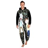 Rick and Morty Onesie Fleece Herren - Kapuzen-Flausch-Fleece-Einteiler für...