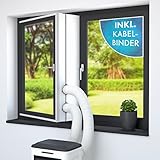 LAINFELD Fensterabdichtung für Klimaanlage | 400 cm | Inkl. 2x Kabelbinder |...