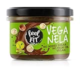 Feel FIT VEGANELA Kakao-Haselnuss-Aufstrich, ohne Zuckerzusatz, ohne Palmöl &...