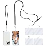 TIESOME 2 Stück Handykette Universal mit 4er Transparente Ersatz, Handy Band Zum...