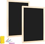 RONMOSNEA Kreidetafel mit Holzrahmen Sets 2 Pcs 20 x 30 Schiefertafel zum Beschriften mit...