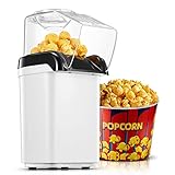 HOUSNAT Popcornmaschine, 1200W Heißluft Popcorn Maker ohne Öl, 2 Minuten...