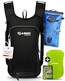 SASMO® Trinkrucksack Fahrrad mit Thermofach | Trinkrucksack mit Trinkblase 2l, BPA-Frei |...