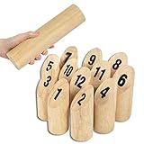 SUBTLETY Kubb Wikingerspiel Wurfspiel aus Finnland Mölkky Nummern Wikinger...