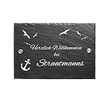 Schieferei – personalisiertes Schiefer Türschild – Schiefer Familienschild...