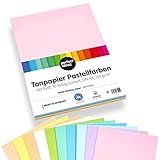 perfect ideaz • 100 Blatt Ton-Papier A4, 10 Pastell-Farben, 130 g/m², MADE IN...