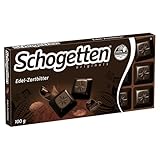 Schogetten Edel-Zartbitter 100g Schokoladentafel, praktisch einzeln portioniert. Ein...