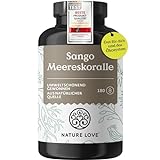 NATURE LOVE® Sango Meereskoralle - 180 Kapseln - Natürliche Quelle für...