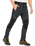 DAFENP Herren Wanderhose Outdoorhose Wasserdicht Softshellhose Winddicht Winter...