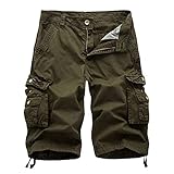 AYG Cargo Shorts Herren Bermudas Baumwolle Shorts Freizeit Sport 30-40