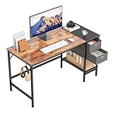 HOMIDEC Schreibtisch, Computertisch PC Tisch mit Schubladen und Kopfhörer Halter,...